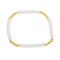 Rack Plating Brass with Crystal Round Beaded Bracelets for Women, Cadmium Free & Lead Free, Long-Lasting Plated, Real 18K Gold Plated, White, Inner Diameter: 2 inch(5cm)