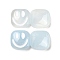 Resin Decoden Cabochons, Smiling Face Square, Light Blue, 11x27x7mm
