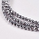 Electroplate Non-magnetic Synthetic Hematite Beads Strands G-J169B-2mm-02-3