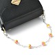 Chaînes de sac à main décoratives en perles de verre et de résine à rayures AJEW-BA00115-2