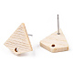 Ash Wood Stud Earring Findings EJEW-N017-011O-3