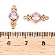Подвески из латуни с граненым стеклянным соединителем FIND-T070-03F-3