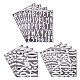 Craspire 12 fogli 3 stili adesivi decorativi adesivi numero lettera in pvc DIY-CP0008-59B-2