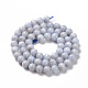 Chapelets de perles en agate avec dentelle bleue naturelle G-P342-04-6mm-AB-2
