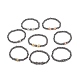 8 pièces 8 ensembles de bracelets extensibles en hématite synthétique de style BJEW-JB08004-1