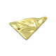 テクスチャード加工201ステンレススチールペンダント  ゴールドカラー  三角形  28.5x23x2mm  穴：1.6mm STAS-A069-08G-3