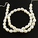 Hebras de perlas de perlas de agua dulce cultivadas naturales de papa PEAR-R012-27-2