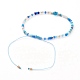Verstellbare Nylonschnur geflochtenen Perlen Armbänder BJEW-JB05791-02-3