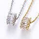 304 Stainless Steel Pendant Necklaces NJEW-H486-18-1
