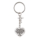 Porte-clés pendentif en alliage coeur saint valentin KEYC-JKC00625-04-1