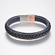 Braided Leather Cord Bracelets BJEW-H561-09G-1