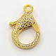 Alloy Rhinestone Lobster Claw Clasps for Jewelry Making PALLOY-L117-11-2