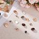 GORGECRAFT 54PCS 3 Sizes Flat Metal Silver Buttons 3 Colors Alloy Shank Button Gold Women Suit Woolen Round Button Male Jacket Buttons Shirt Trousers Button Round Shaped Sewing Button for Crafting BUTT-GF0001-17-3