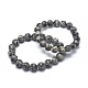 Bracelets extensibles en jaspe sésame naturel / perle de jaspe kiwi BJEW-K212-C-033-1