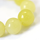Jade naturel de citron chapelets de perles rondes X-G-E334-4mm-07-4