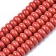 Opaque Solid Color Glass Beads Strands GLAA-A036-H14-1