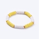 Bracelets élastiques faits à la main de perles heishi en pâte polymère BJEW-JB05091-01-1