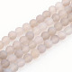 Natural Grey Agate Bead Strands G-H055-6mm-1
