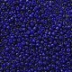 （詰め替えサービスあり）ガラスシードビーズ  不透明な色の種  DIYジュエリー作成用の小さなクラフトビーズ  ラウンド  ブルー  8/0  3mm  約12 G /袋 SEED-C019-3mm-48-2