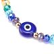 Mauvais œil au chalumeau et bracelet en perles de verre BJEW-JB08367-01-4