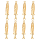 Ciondoli in ottone da 8 pz&nbsp;KK-DR0001-45G-1