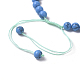 Bracelets de perles tressées en turquoise synthétique (teintes) BJEW-JB04804-01-5