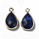 Pendentifs en lapis lazuli naturel G-Q998-033D-2