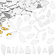 Pandahall ミラーラインストーンを縫い付ける 180 個  10 スタイルアクリルミラーダイヤモンドクリスタルフラットバックミラービーズアクリルピース用穴付き衣装イブニングドレス衣類ウェディングドレス装飾 DIY-PH0008-73-7