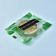 プラスチックバッグ  言葉でスノーフレークケーキ  ビスケットの梱包用  バッグヒートシーラーに使用可能  葉の模様の長方形  ブラック  グリーン  9.2x6.9x0.02cm PE-K001-12-3