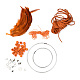 Réseau tissé de bricolage / toile avec jeu de plumes DIY-F074-07-1