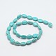 Dyed Synthetical Turquoise Oval Bead Strand X-G-P083-89G-2