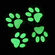 Motif de pawprint de chien lumineux dôme / verre demi-rond dos plat cabochons pour les projets de bricolage GGLA-UK0001-8mm-C04-2