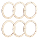 FINGERINSPIRE 6 pcs Wooden Floral Craft Rings 11.5inch Wheat Color Creations Wreath Frames Unfinished Wood Circles for DIY Wind Chimes DIY-WH0043-05C-1