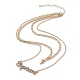 Alloy Double Layered Necklaces NJEW-B0002-01G-3