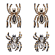 Wadorn 4pcs 2 styles appliques en forme d'araignée DIY-WR0002-53-1