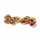 Perles acryliques entrelacées de métal doré OACR-H019-14-3