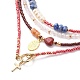 Set di collane con ciondoli in ottone e lega di stile 4 pz 4 croce e vergine maria NJEW-JN04018-6