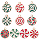 Sunnyclue 40pcs 10 pendentifs en alliage d'émail sur le thème de Noël ENAM-SC0003-74-1