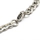 304 Stainless Steel Curb Chain/Twisted Chain Bracelets STAS-A028-B123P-2