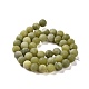 Chapelets de perles rondes en jade taiwan mat naturel G-M248-8mm-02-9