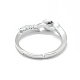 Componentes del anillo de dedo de plata de ley 925 ajustables STER-L055-024P-3