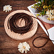 GORGECRAFT 11Yds 3mm Flat Genuine Leather Cord String Natural Leather Craft Lace Strips Full Grain Cowhide Braiding String Roll for Jewelry Making DIY Braided Bracelets Belts Keychains(Coconut Brown) WL-GF0001-07C-02-4