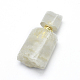 Colgantes de botella de perfume de cristal de cuarzo natural que se pueden abrir G-E556-13C-2
