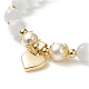 Cat Eye Round Beads Beaded Bracelets BJEW-JB09053-6