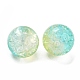 Transparent Spray Painting Crackle Glass Beads GLAA-L046-01A-20-2