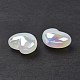 Placage uv perles acryliques irisées arc-en-ciel X-OACR-H015-02-4