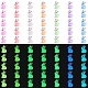 70 Stück 7 Farben leuchtende transparente Harzanhänger RESI-SZ0003-35-1