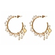 Glass Pearl Beads Stud Earrings X1-EJEW-TA00003-3