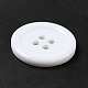Blancas planas botones redondos de resina X-RESI-D030-20mm-01-2