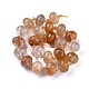Brins de perles de quartz hématoïde jaune naturel G-K294-B02-1